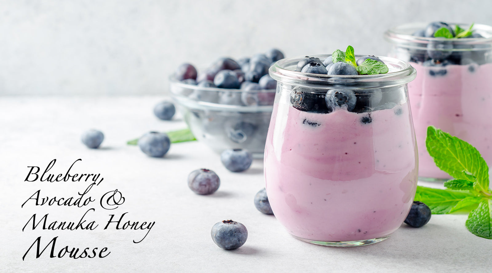 Blueberry, Avocado and Manuka Honey Mousse recipe