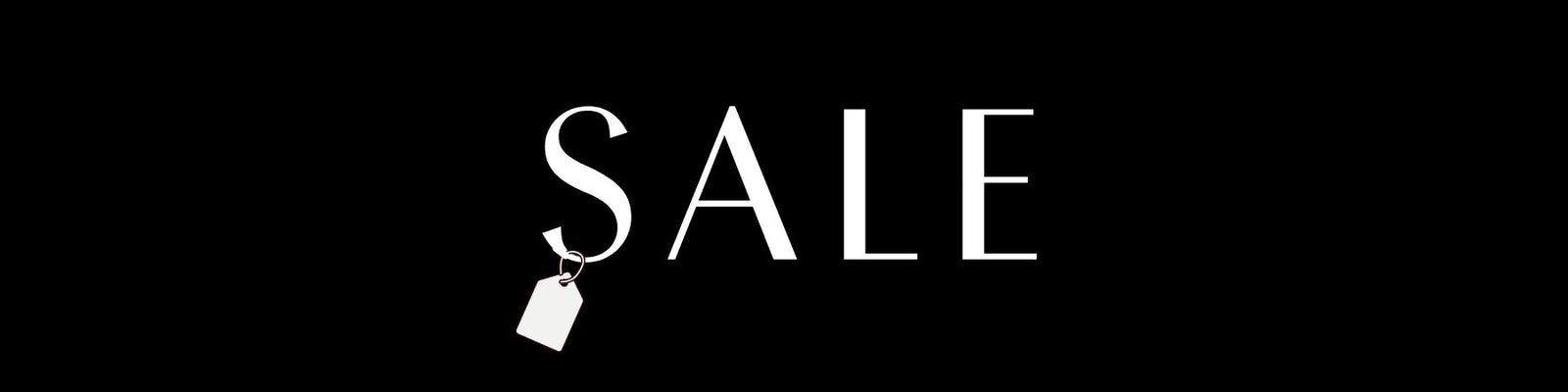SALE banner on a black background