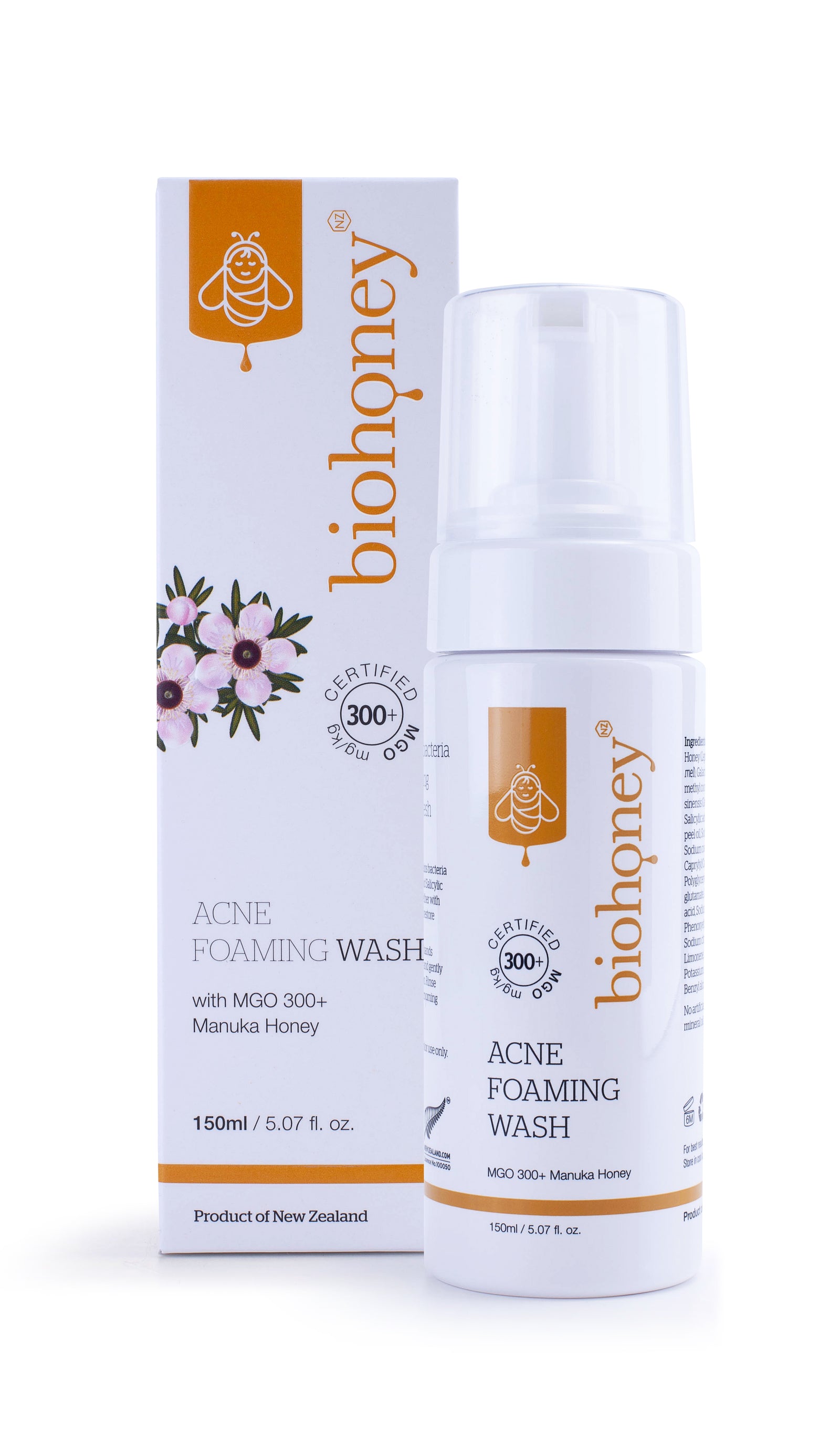 Biohoney Acne Foaming Face wash with MGO 300+ Manuka Honey 