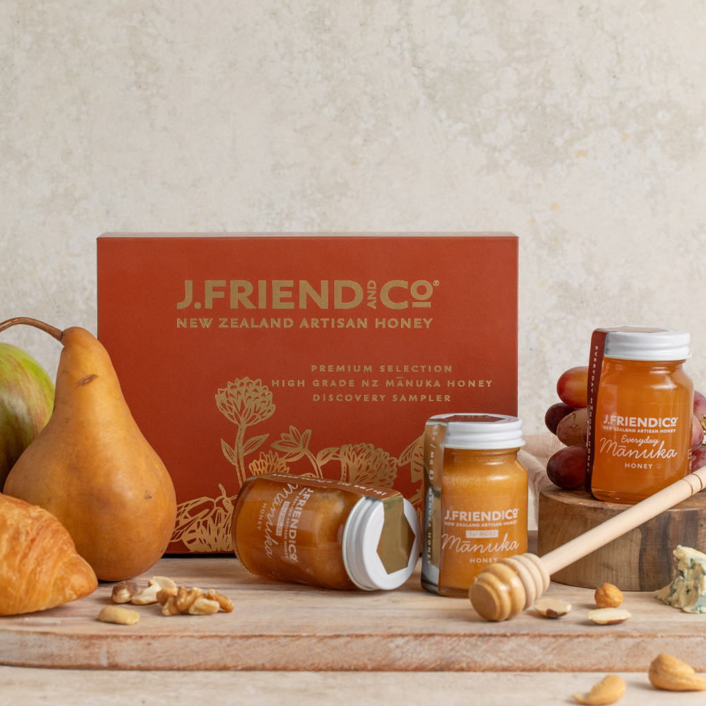 J.Friend high grade sampler gift box on a cheese board 