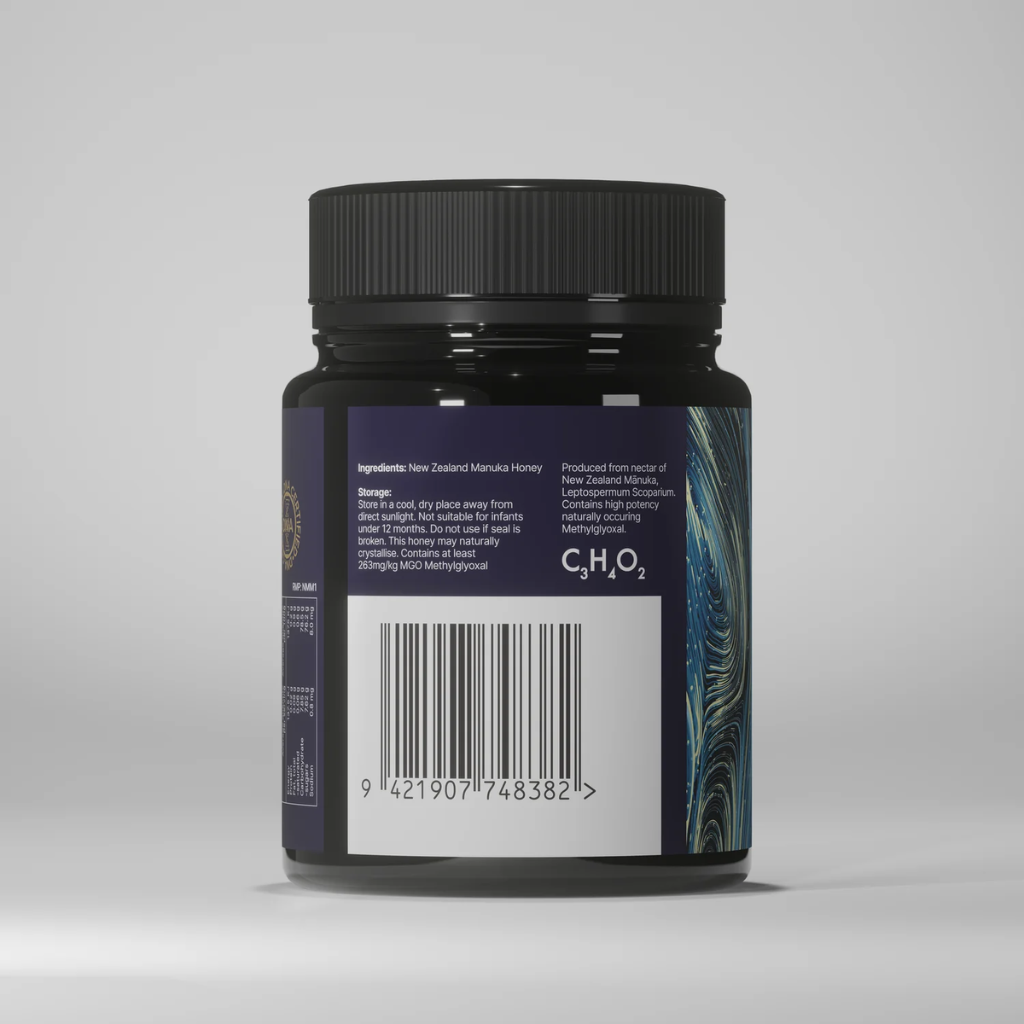 Platinum Manuka Honey barcode MGO 263+