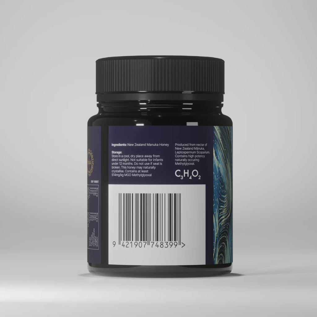 Platinum Manuka Honey barcode MGO 514+