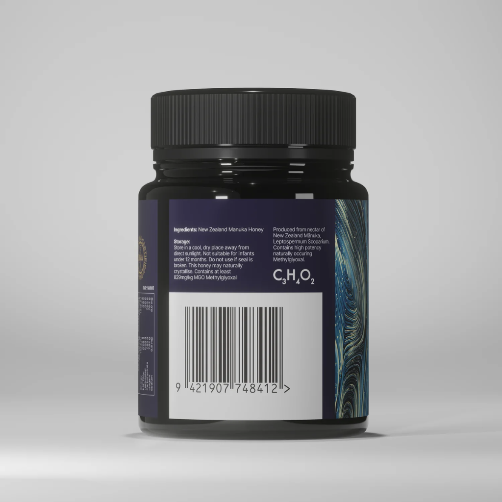 Platinum Manuka Honey barcode MGO 829+