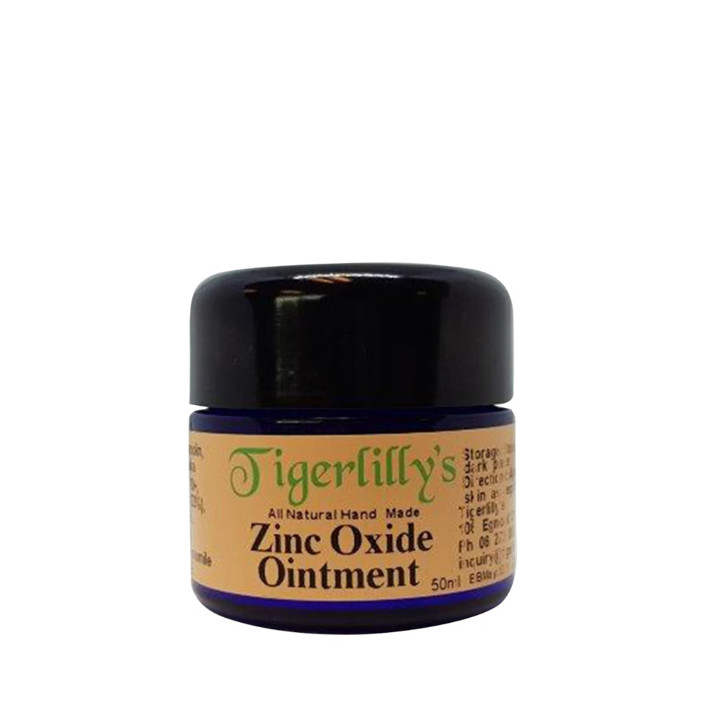 All natural zinc oxide ointment in a jar
