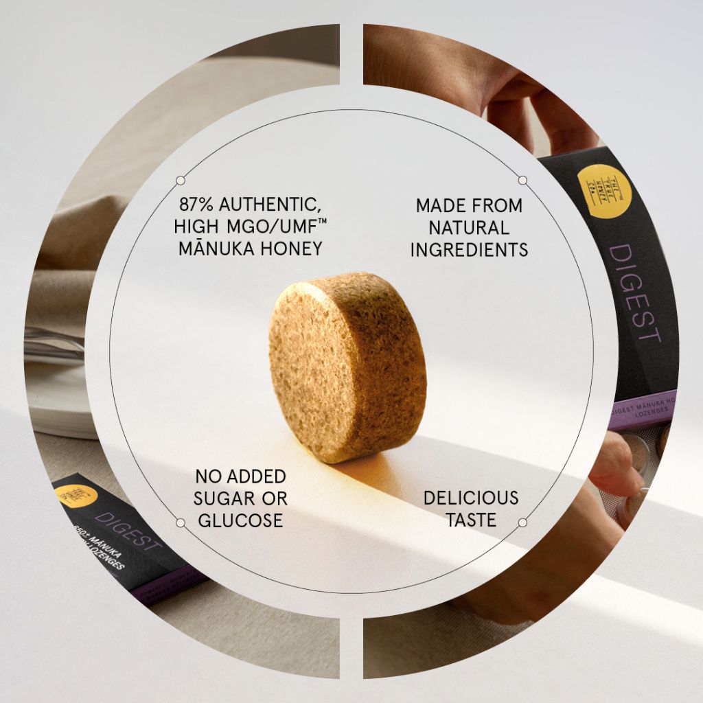 true honey digest lozenges info graph