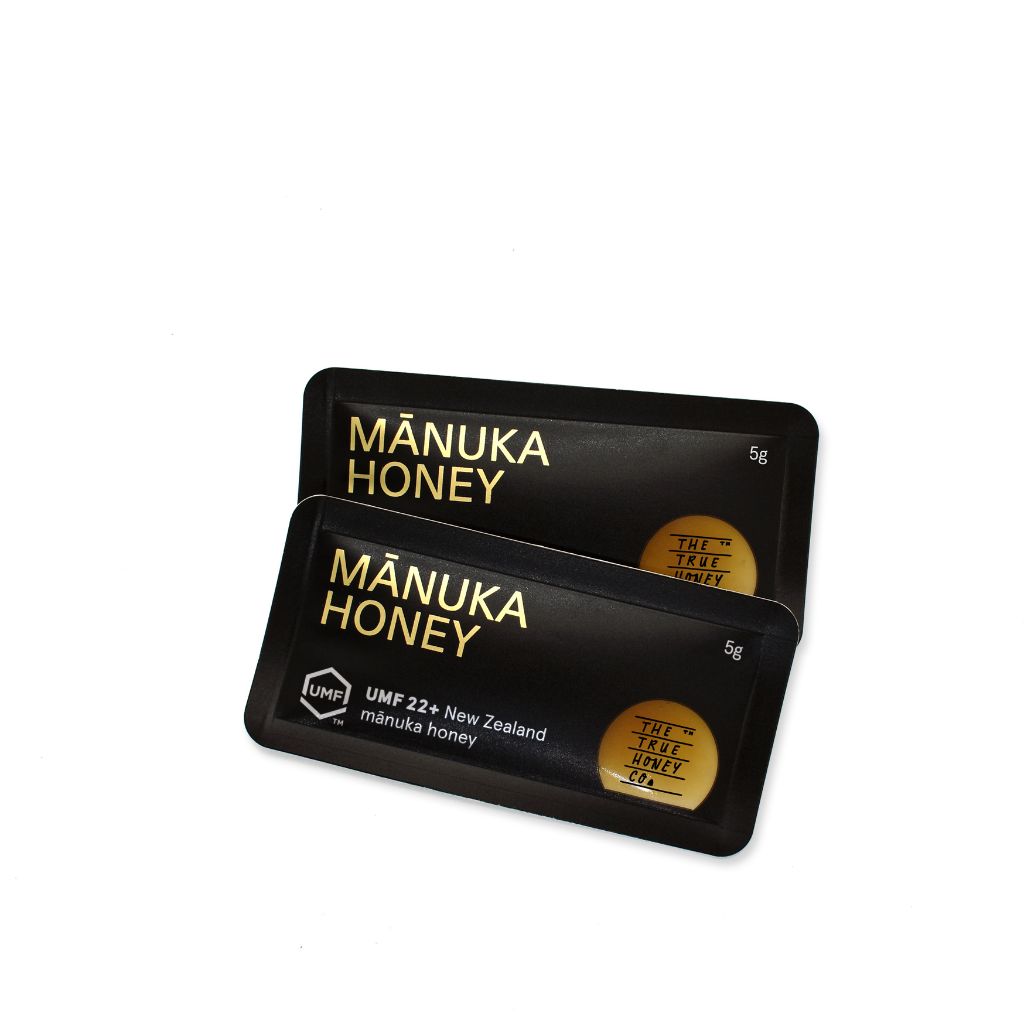2x Black 22+ UMF Honey Sachets from True Honey Co