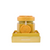 Jar of honey with a yellow lid on a white background