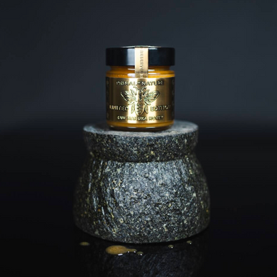 Primal by Nature 32+ UMF Jar sitting on stone
