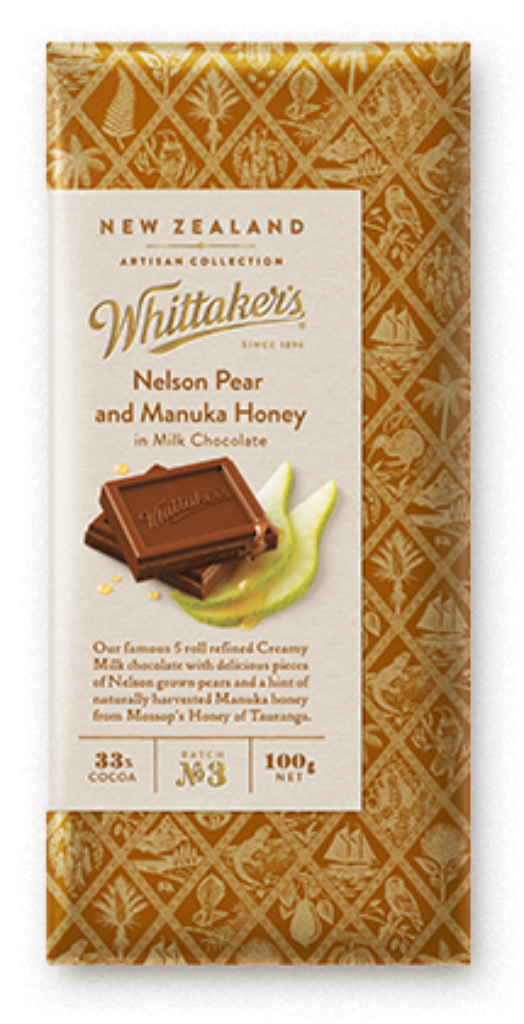 Nelson Pear & Manuka Honey Block - Food & Drink | Whittaker's